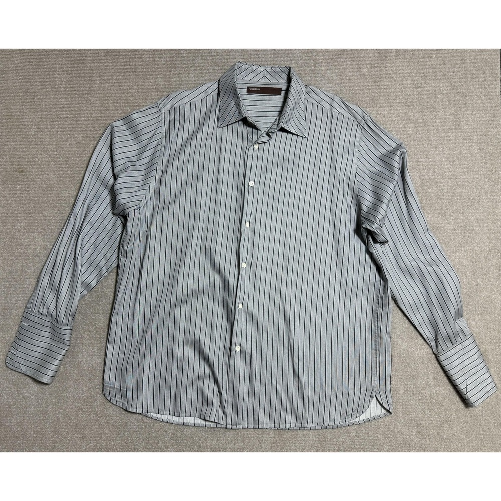 Perry Ellis Shirt Mens XL Striped Button‎ Down Long Sleeve Casual Dress Work